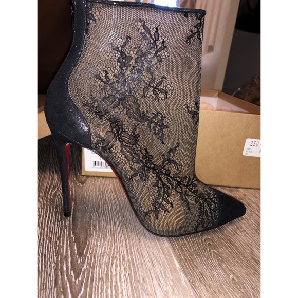 Christian Louboutin bootie black lace
